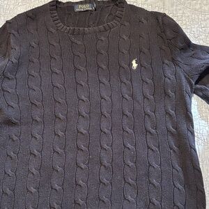 Polo by Ralph Lauren Men's Dark blue Cable Knit Sweater